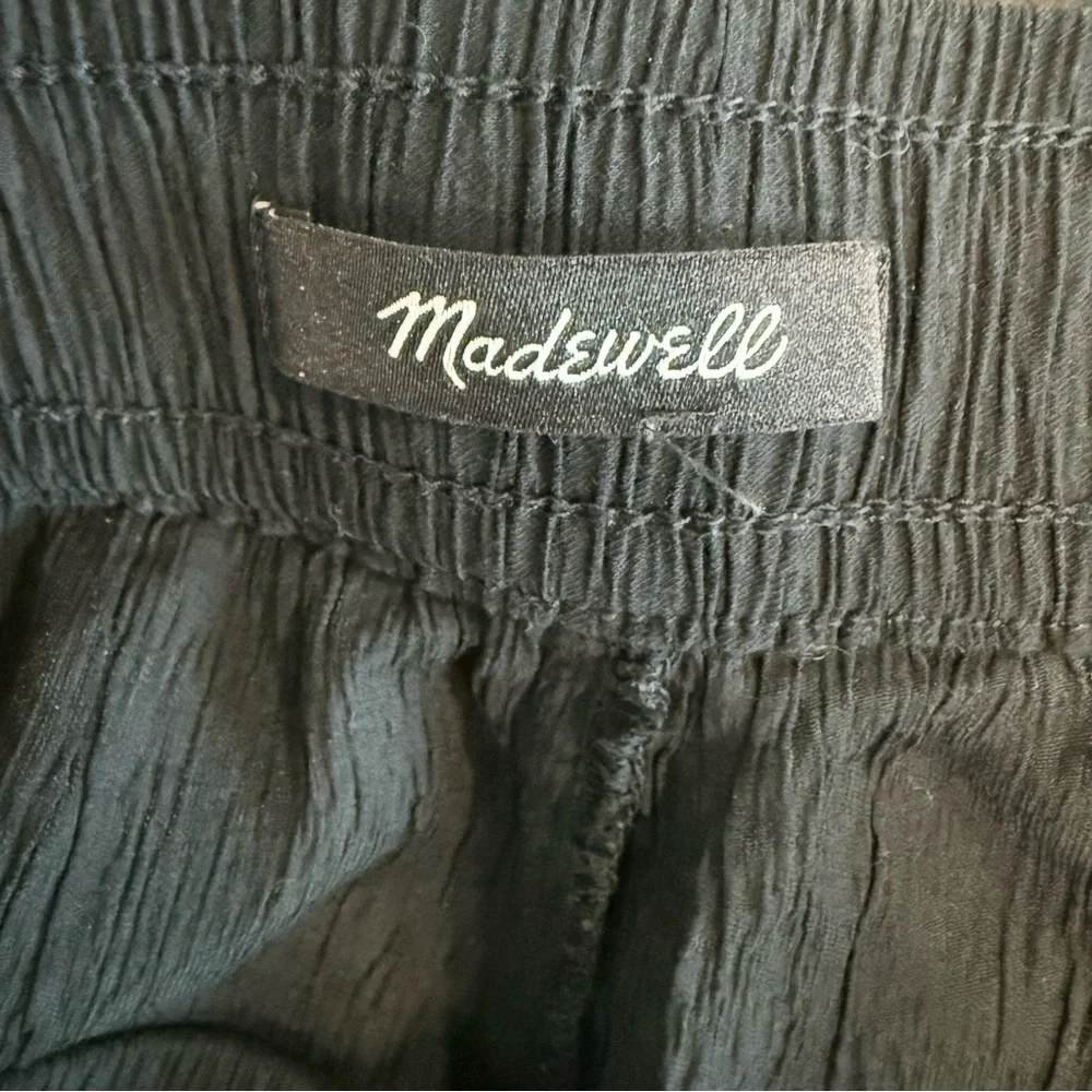 Madewell Women’s Crinkle Classic Black Dress Pants‎